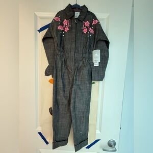 Disney store Girl's Mulan Jumpsuit Gray Size 5/6